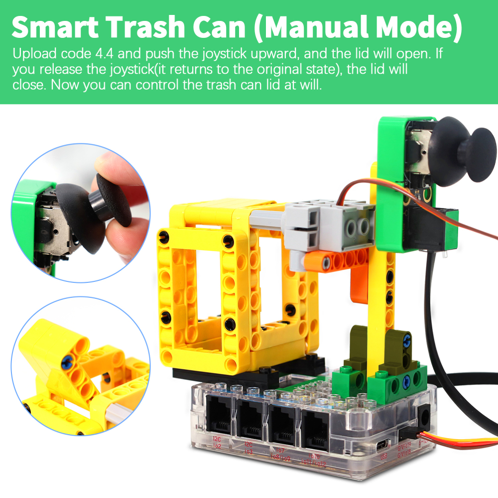 Kidsbits STEM Electronic DIY Pack Building Blocks Smart Binsite Sensor Kit For Arduino ESP32 Python Language Compatible Lego