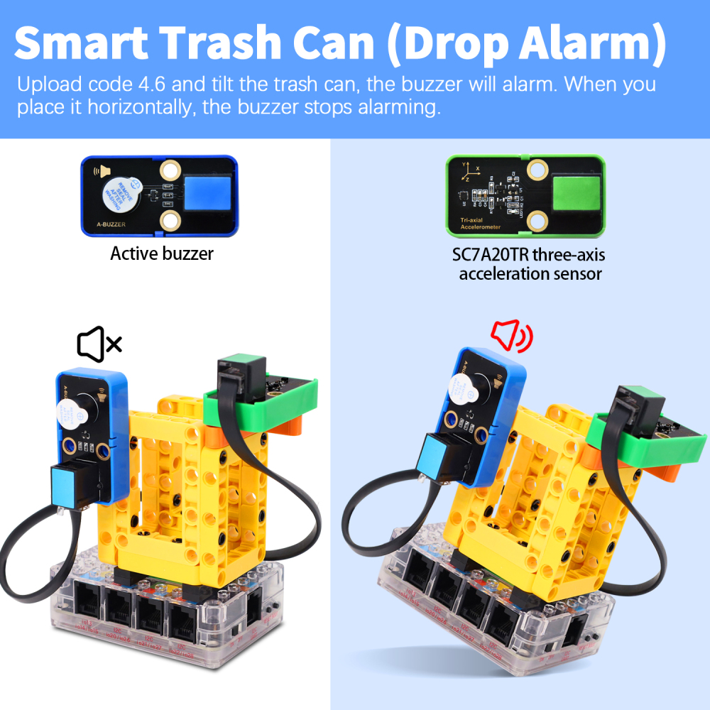 Kidsbits STEM Electronic Building Blocks Smart Binsite Sensor Kit For ESP32