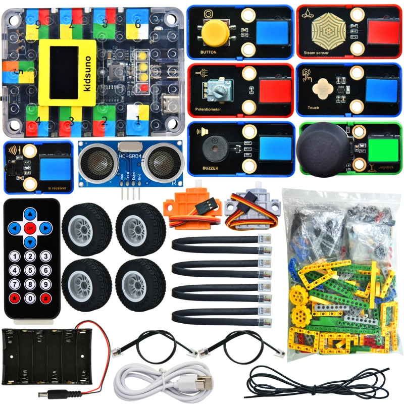 Kidsbits Smart Engineering Kit for Arduino Compatible With Lego Series Support Scratch Programming Study DIY Electronic Pack