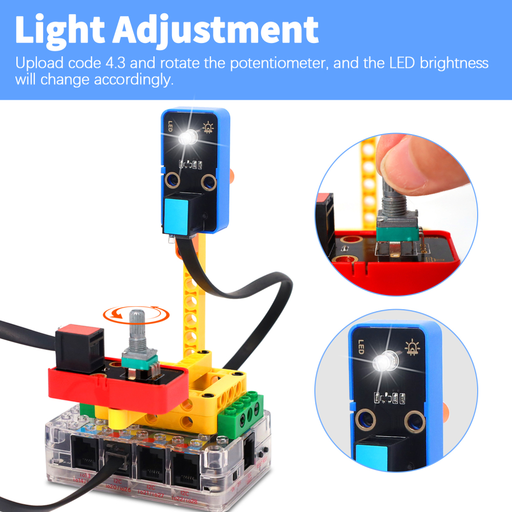 Kidsbits STEM Electronic DIY Pack Building Blocks Smart Binsite Sensor Kit For Arduino ESP32 Python Language Compatible Lego