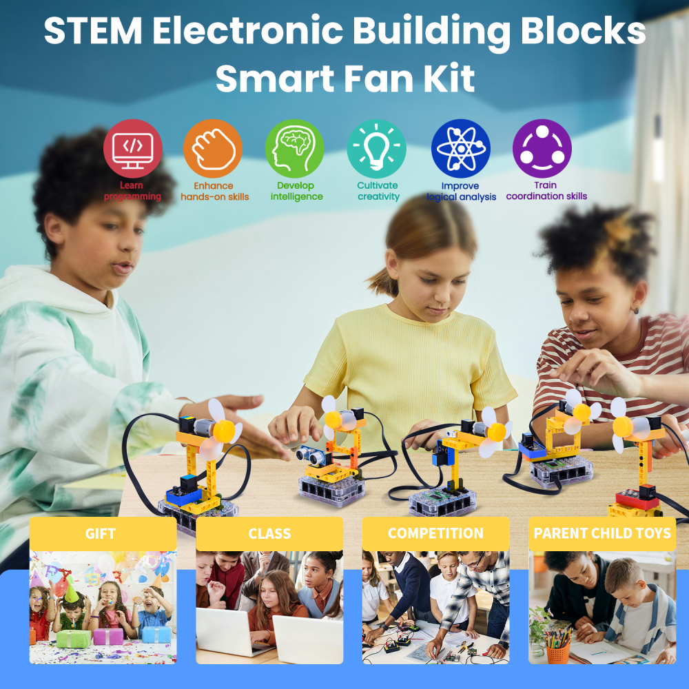 Kidsbits Stem Programming Smart Fan Kit for KidsIOT