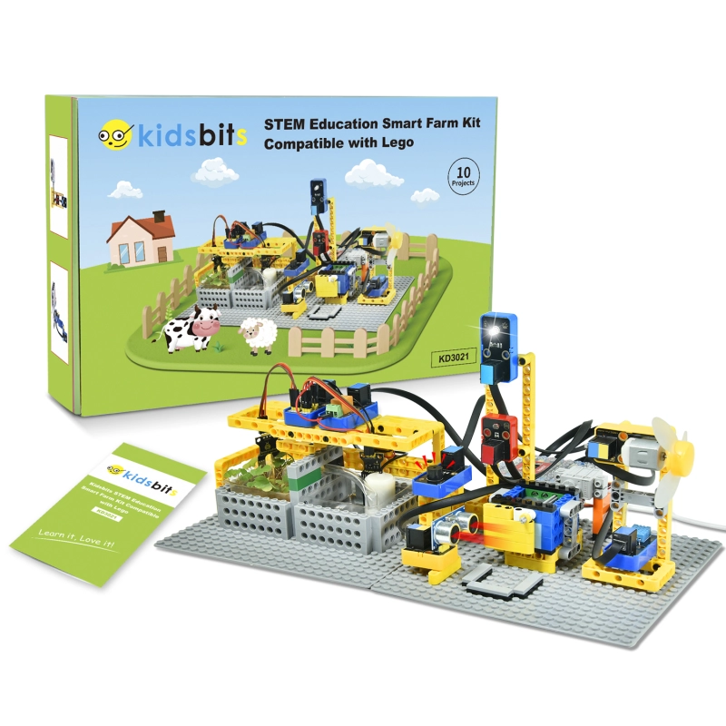Kidsbits Smart Farm Kit For Arduino IOT Board Compatible With LEGO Support Graphical Programming Education Learning DIY Kit