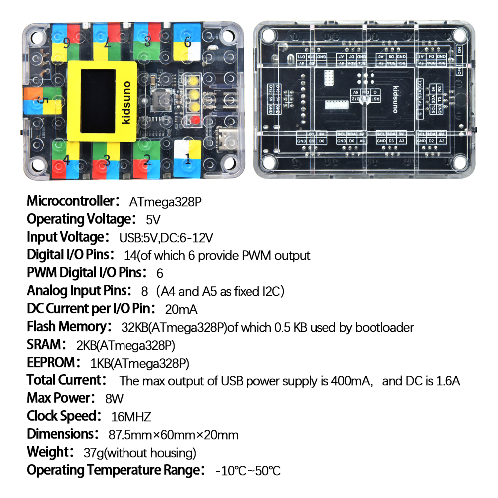 Kidsbits Smart Engineering Kit for Arduino Compatible With Lego Series Support Scratch Programming Study DIY Electronic Pack