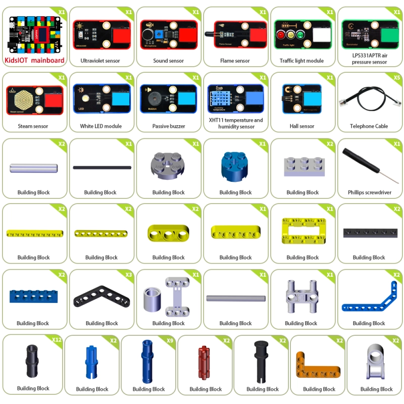 Kidsbits STEM Smart Mini Meteorological Station Kit  With KidIOT For ESP32