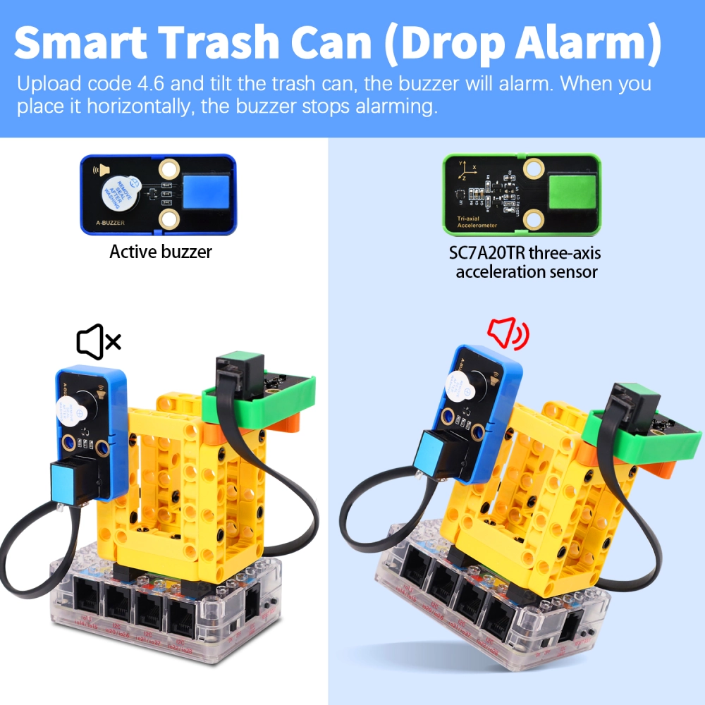 Kidsbits STEM Electronic DIY Pack Building Blocks Smart Binsite Sensor ...