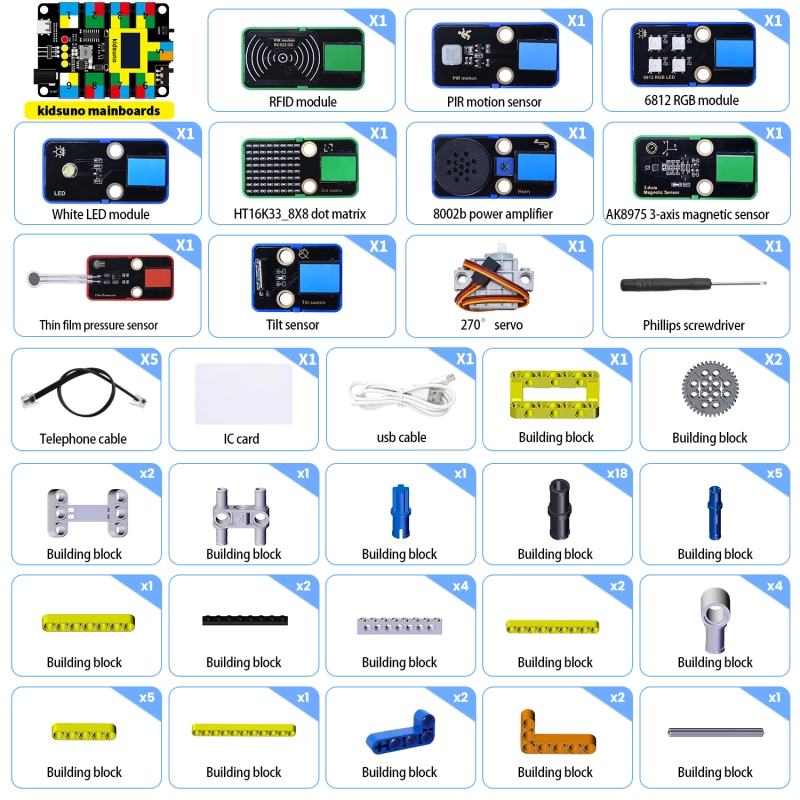 Kidsbits Smart Safe House Kit For Arduino UNO With Building Blocks Compatible Lego
