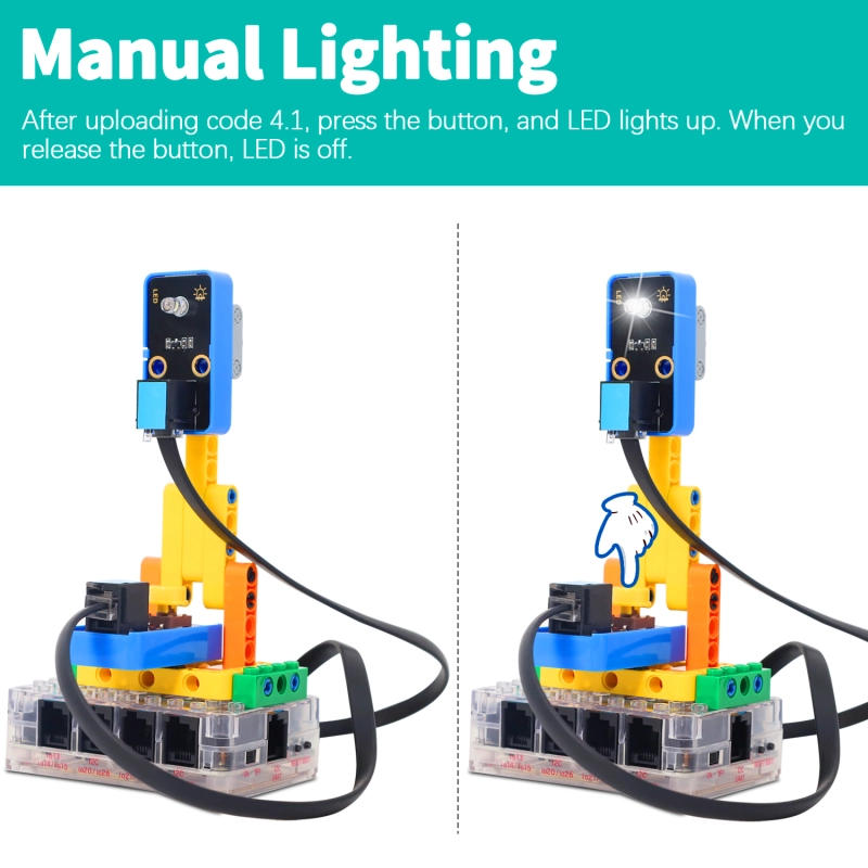 Kidsbits STEM Electronic DIY Pack Building Blocks Smart Binsite Sensor Kit For Arduino ESP32 Python Language Compatible Lego