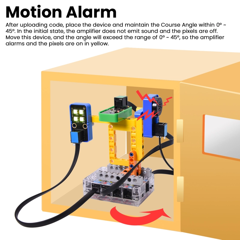 Kidsbits Smart Safe House Kit For Raspberry pi pico With Building Blocks Compatible Lego