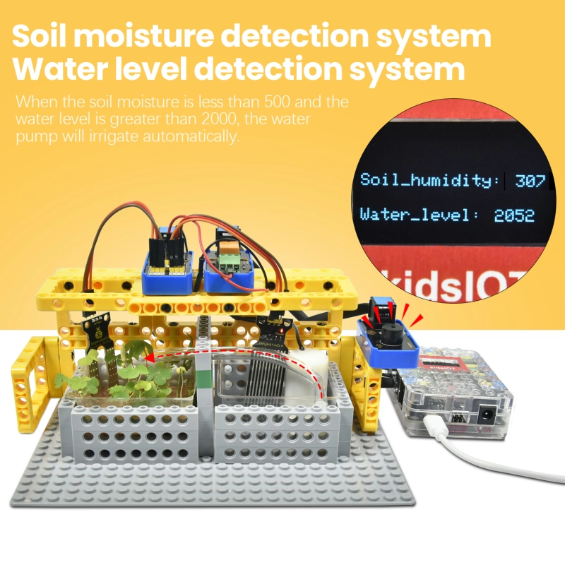 Kidsbits Smart Farm Kit For Arduino IOT Board Compatible With LEGO Support Graphical Programming Education Learning DIY Kit
