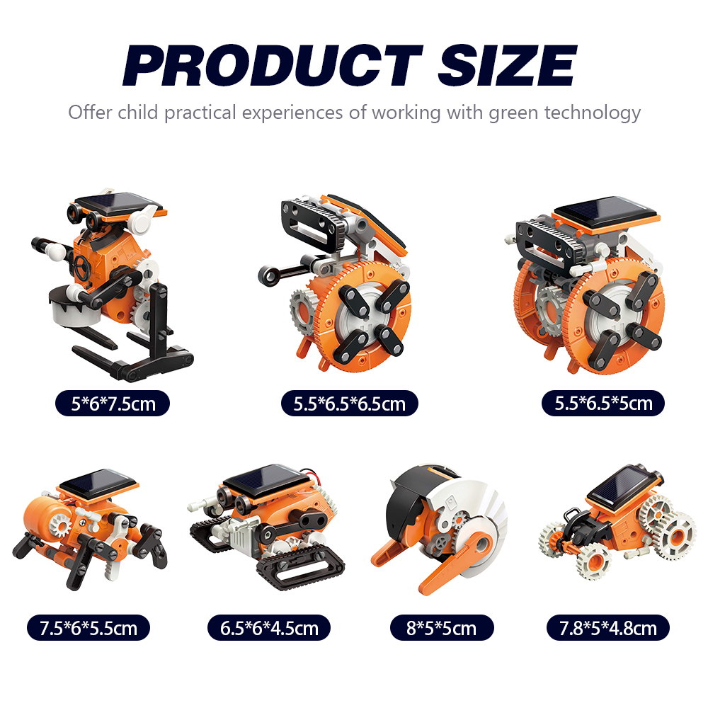 Kidsbits DIY Puzzle Self-Assembly Science Educational Learning 7 In 1 Solar Robot Toy Kit