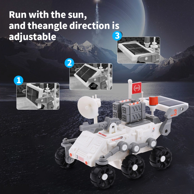 DIY Assembly 3-in-1 Solar Mars Exploration Equipment Scientific Physics Experiment Solar Car System Toy For Kids