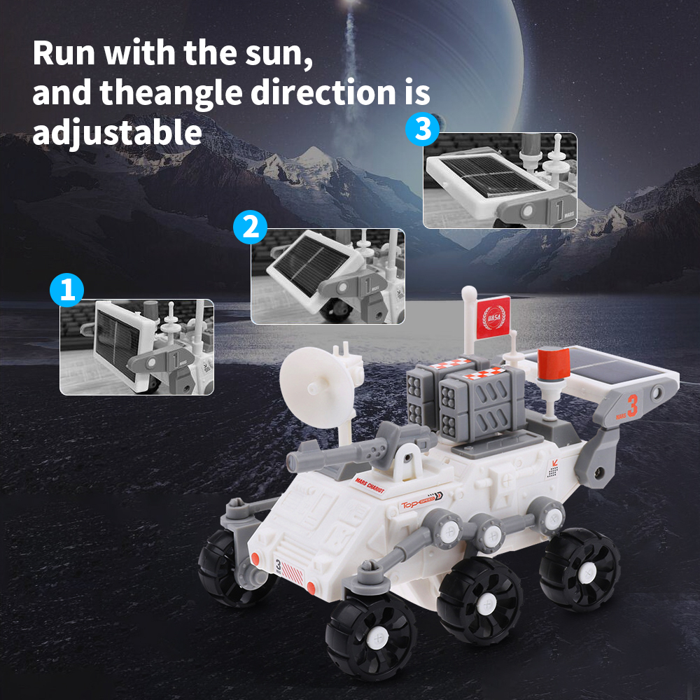 DIY Assembly 3-in-1 Solar Mars Exploration Equipment Scientific Physics Experiment Solar Car System Toy For Kids
