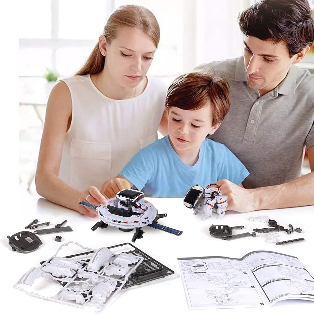 Exploration Fleet Robotic Educational Kit Diy Puzzle Six-In-One Self-Assembly Solar Toy Robot Kit