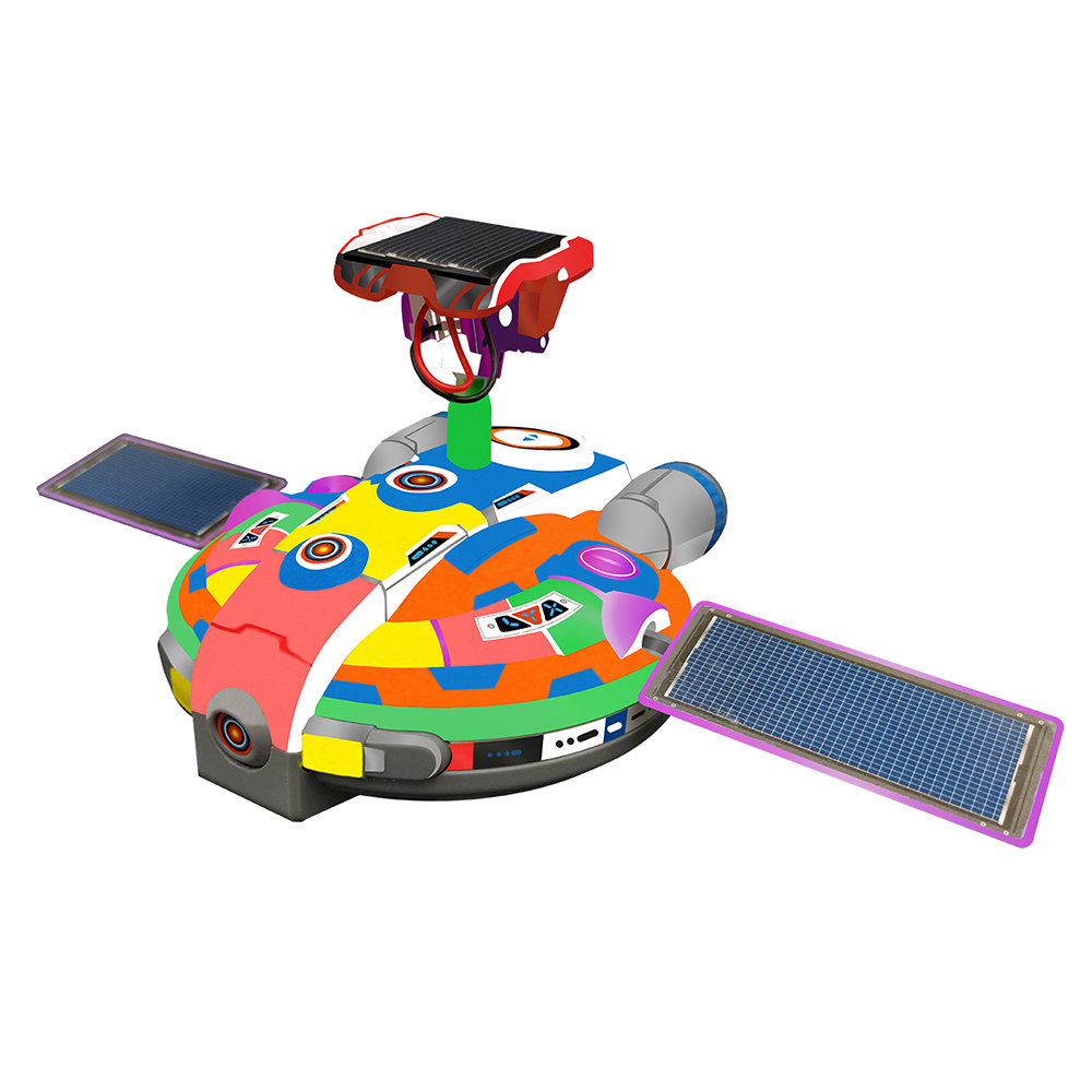 Kidsbits Solar Toys DIY Space Graffiti 3 In 1 Starquest Fleet Solar Powered Toy Robots For Kids