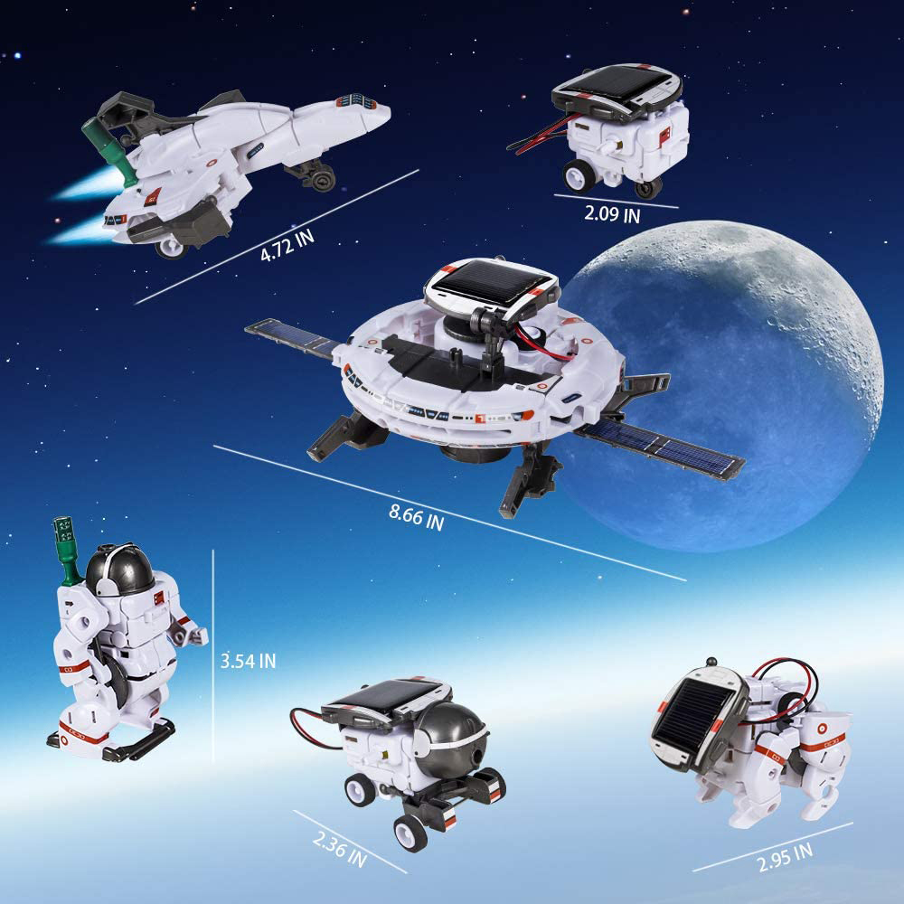 Exploration Fleet Robotic Educational Kit Diy Puzzle Six-In-One Self-Assembly Solar Toy Robot Kit