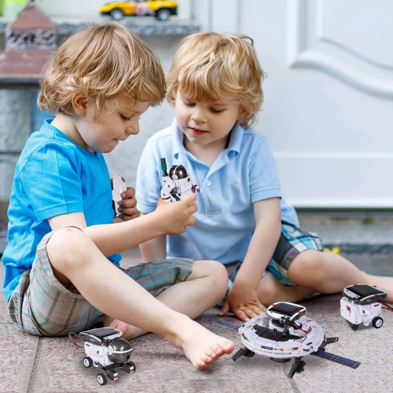 Exploration Fleet Robotic Educational Kit Diy Puzzle Six-In-One Self-Assembly Solar Toy Robot Kit