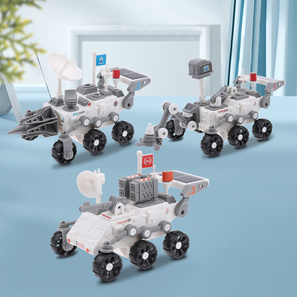DIY Assembly 3-in-1 Solar Mars Exploration Equipment Scientific Physics Experiment Solar Car System Toy For Kids