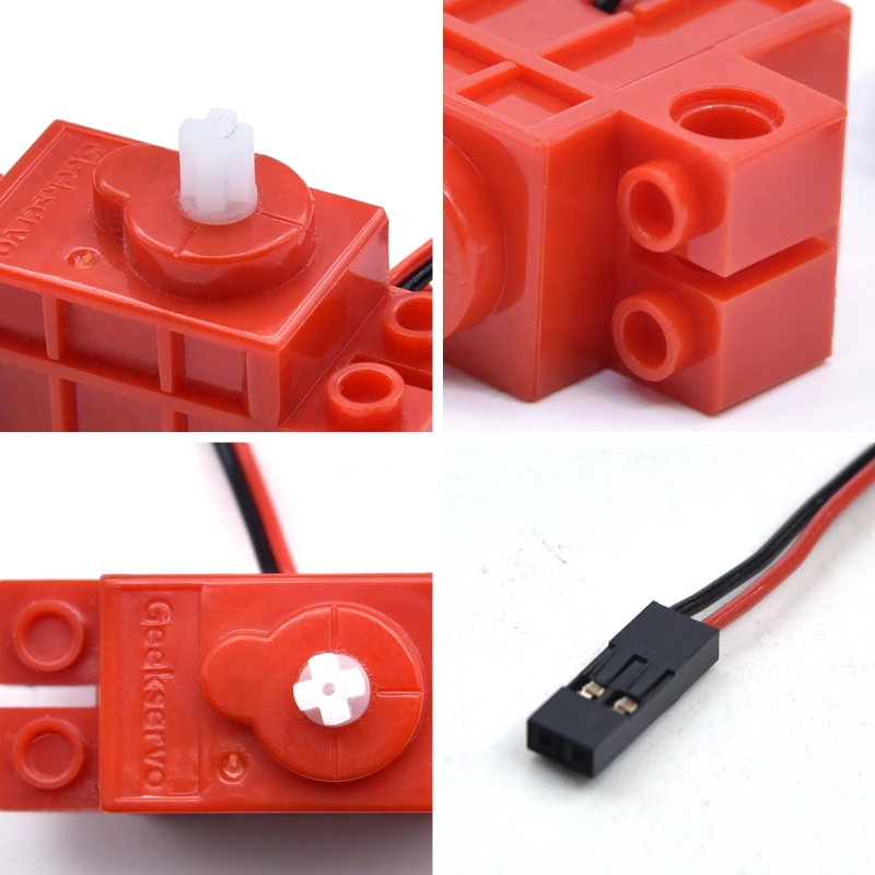 Red Lego Building Blocks Motor Deceleration Motor 4.8V 70RPM Red Gear Motor For Programmable