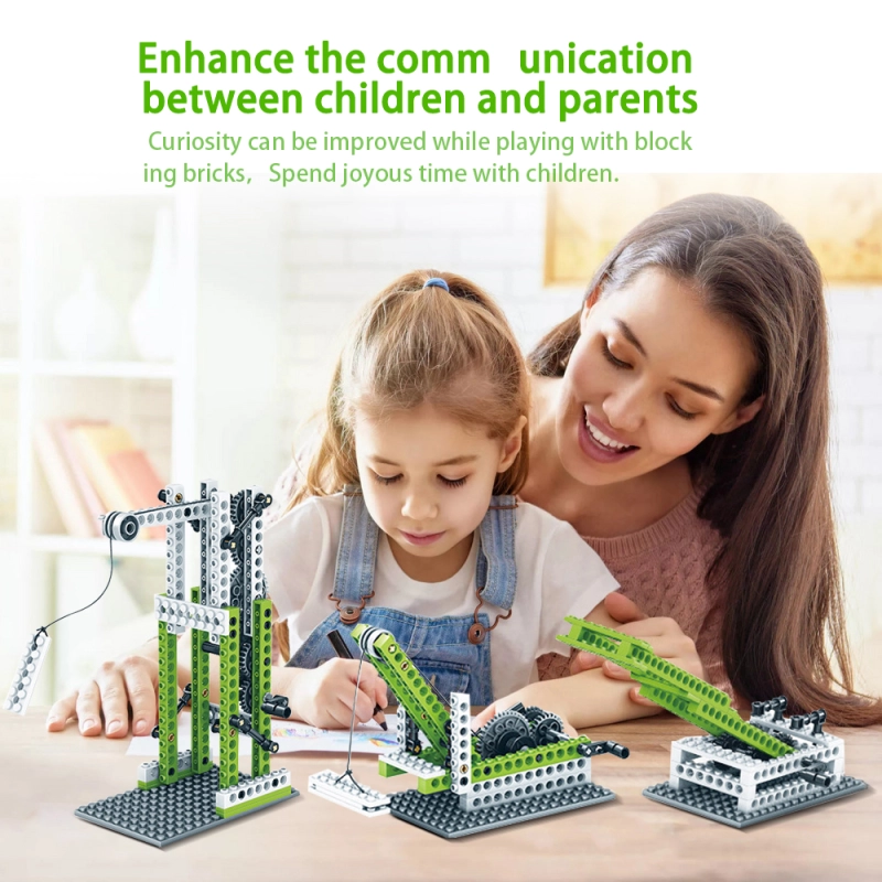 Kidsbits 3 IN 1 Mechanical Gear Technical Building Blocks Engineering Children's Science Educational DIY Building Block Kids STEM Toys