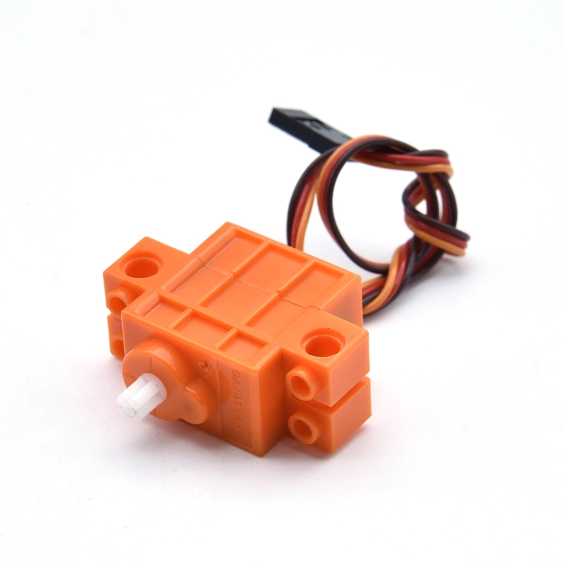 Orange Gear Motor Dual Output Shaft 360 Degrees Steering Gears Servo Motor Compatible With Lego