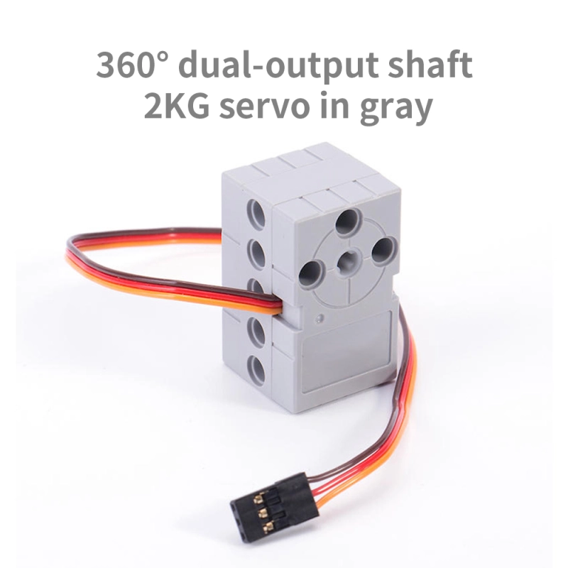 Programmable Grey Gear Servo Motor Compatible With Lego Dual Output Shaft Steering Gear Motor