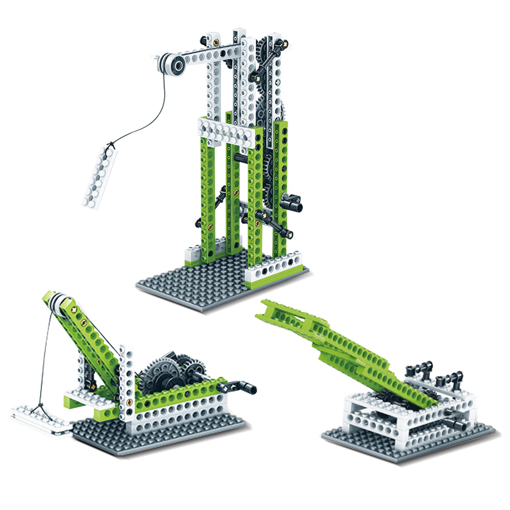 Kidsbits 3 IN 1 Mechanical Gear Technical Building Blocks Engineering Children's Science Educational DIY Building Block Kids STEM Toys