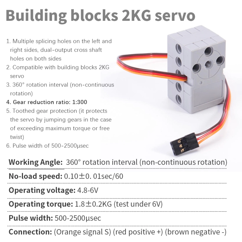 Programmable Grey Gear Servo Motor Compatible With Lego Dual Output Shaft Steering Gear Motor
