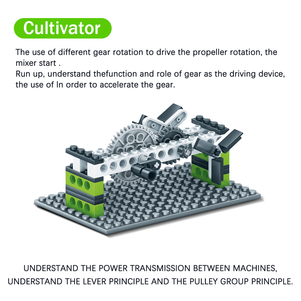Kidsbits 3 in 1 Mechanical Gear Technical Building Blocks Engineering Children's Science Stem Toys Educational Blocks Toys Kids