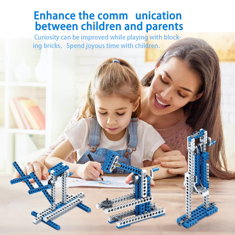 Kidsbits DIY Mechanical Gear Technical Building Blocks Engineering Children's Science Educational STEM Building Block set Kid Brick Toy