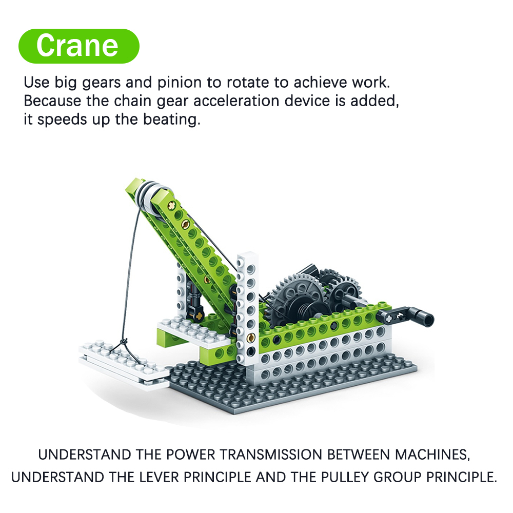 Kidsbits 3 IN 1 Mechanical Gear Technical Building Blocks Engineering Children's Science Educational DIY Building Block Kids STEM Toys