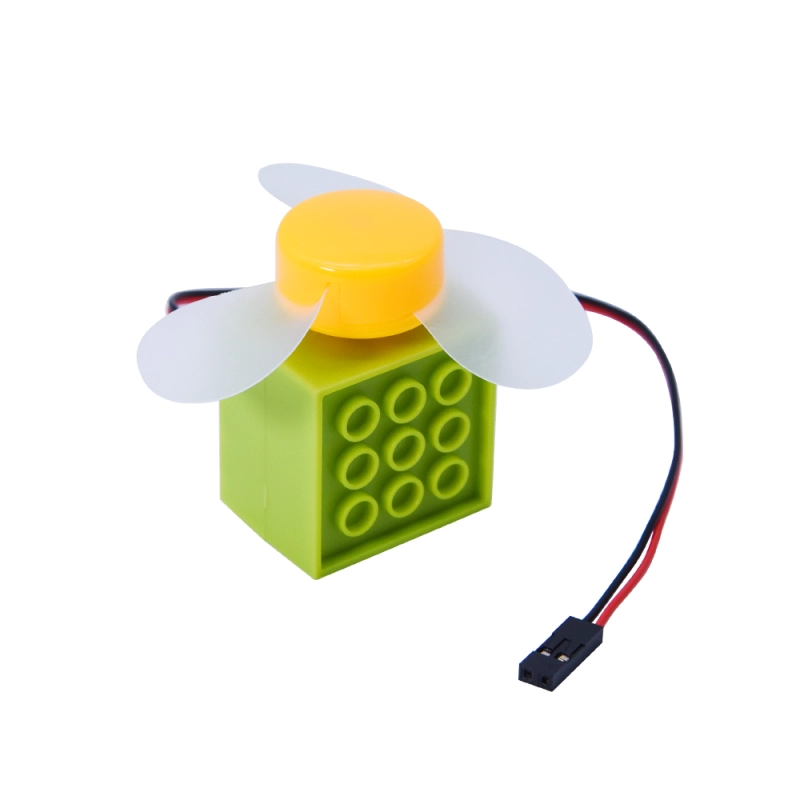 360 Degree Rotate 3V DC Motor Drive For Arduino For Microbit 4*4 Programmable Building Block Fan With Blades