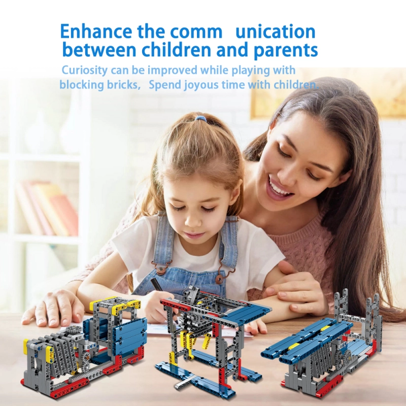 Kidsbits 3-in-1 STEM Building Blocks, Sliding Gate + Telescopic Bridge + Mechanical Hand Assembly Lego Toys for kids Education