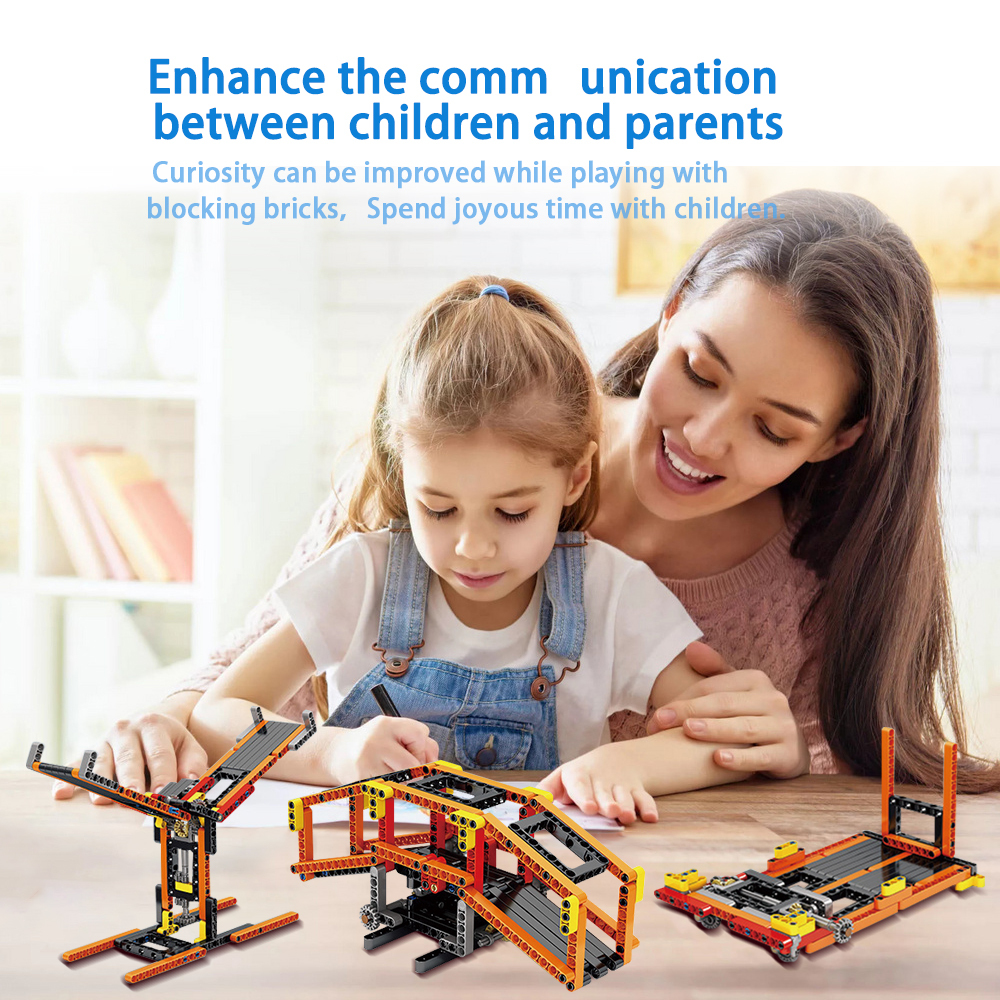 Kidsbits STEM Building Blocks, Lifting Bridge + Manual Door + Book Stand Creative Blocks Toys For Kids