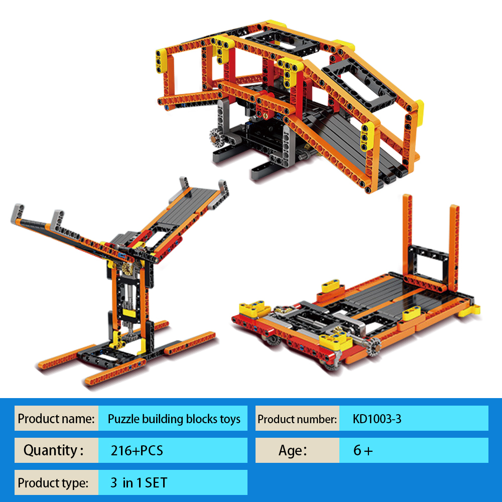 Kidsbits STEM Building Blocks, Lifting Bridge + Manual Door + Book Stand Creative Blocks Toys For Kids