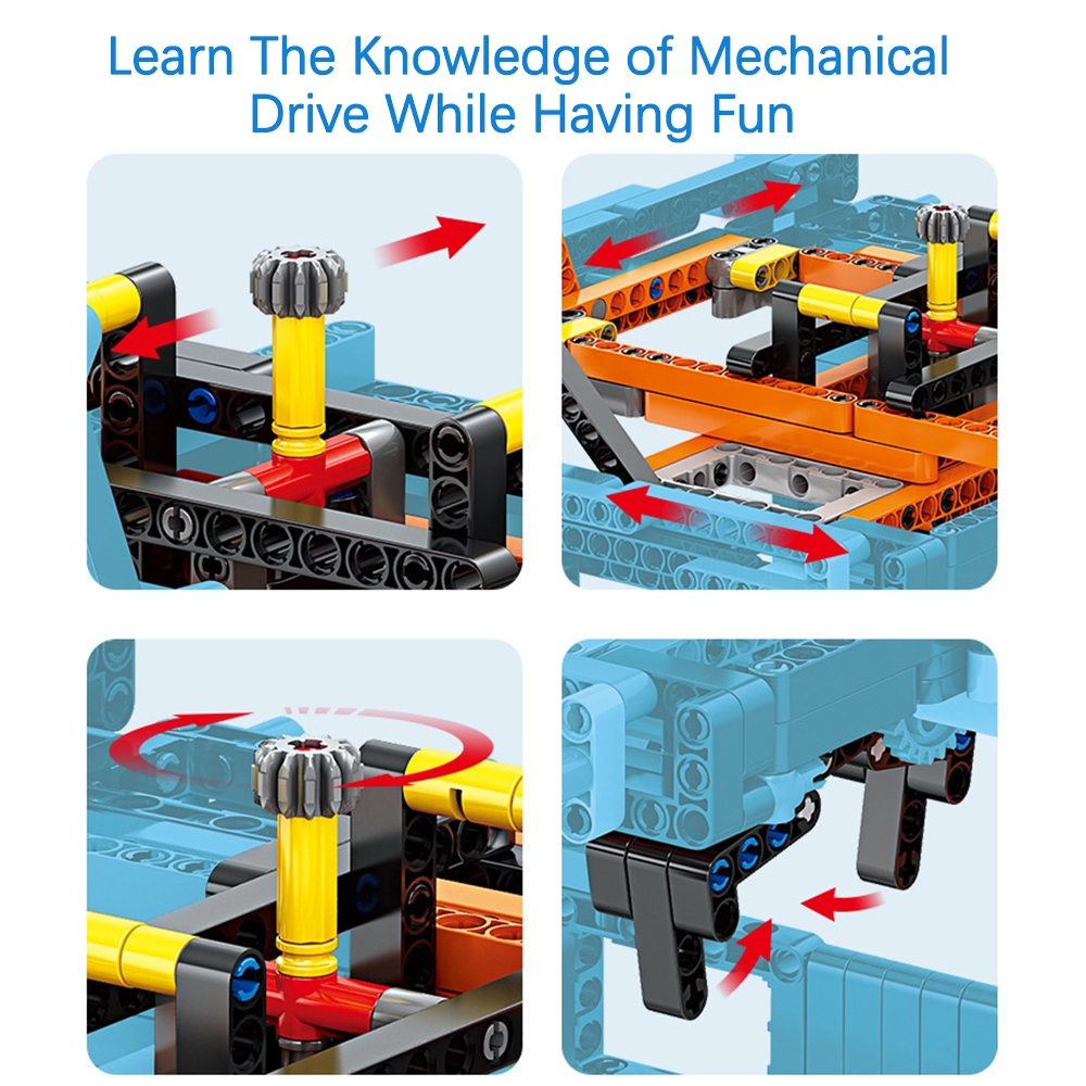 Kidsbits STEM Building Blocks, Lifting Bridge + Manual Door + Book Stand Creative Blocks Toys For Kids
