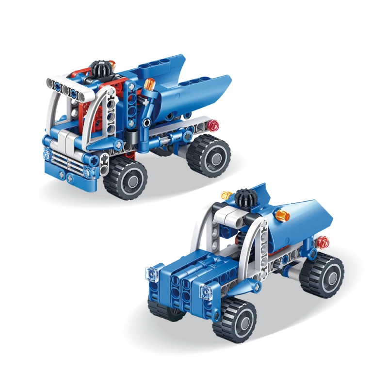 Kidsbits 2 in 1 Assembly Lego Toys STEM Building Blocks, Polar Off-Road Racing Car, SANY 5250 Sand Truck Educational Toys