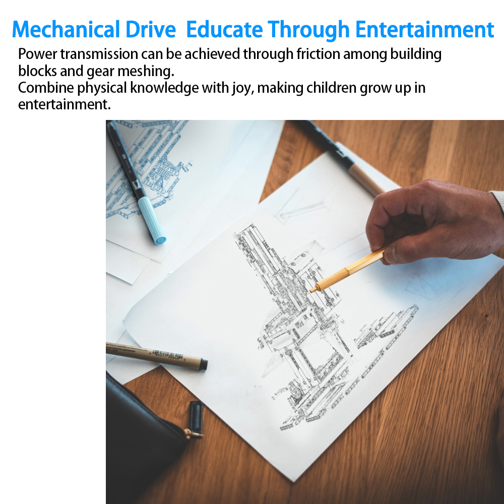 Kidsbits STEM Building Blocks, Hand-Raised National Flag + Tilt Lifting Platform + Handheld Ladder 3 in 1 Assembly Educational Lego Toys