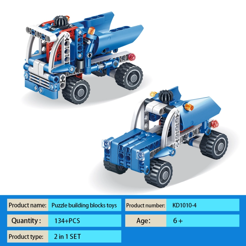 Kidsbits 2 in 1 Assembly Lego Toys STEM Building Blocks, Polar Off-Road Racing Car, SANY 5250 Sand Truck Educational Toys