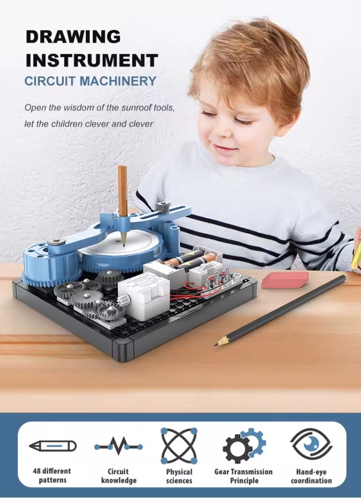 DIY Assembly Physics Scientific Experiment Kit Electric Drawing Instrument Circuit Machinery Stem Engine Toy Science Educational Toys For kids