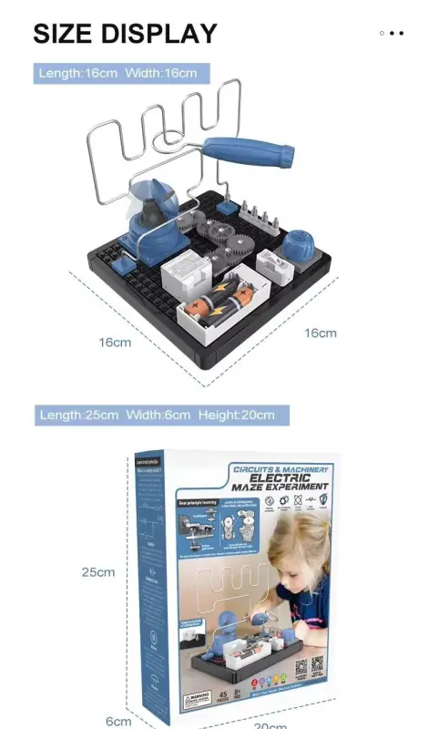 Kidsbits New Kids Educational Physics DIY Snapping Electronic Touch Maze Circuit Machinery Children STEM Science Exploration Experiment Kits Toys