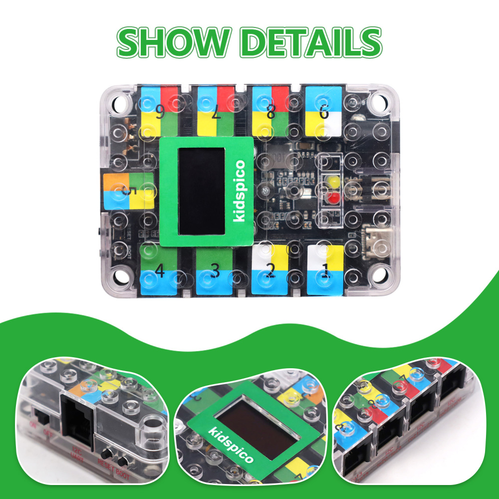 Kidsbits STEM Electronic Building Blocks Development Board For Raspberry Pi PICO