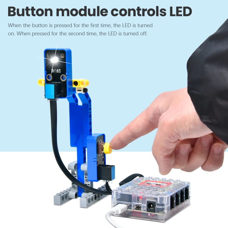 Kidsbits STEM Electronic Building Blocks Single Button Module For Arduino