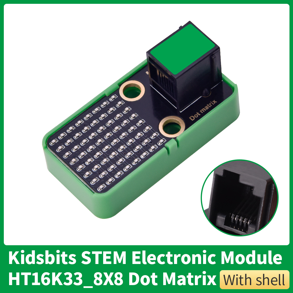 Kidsbits STEM Electronic Building Blocks HT16K33_8X8 Matrix Module For Arduino