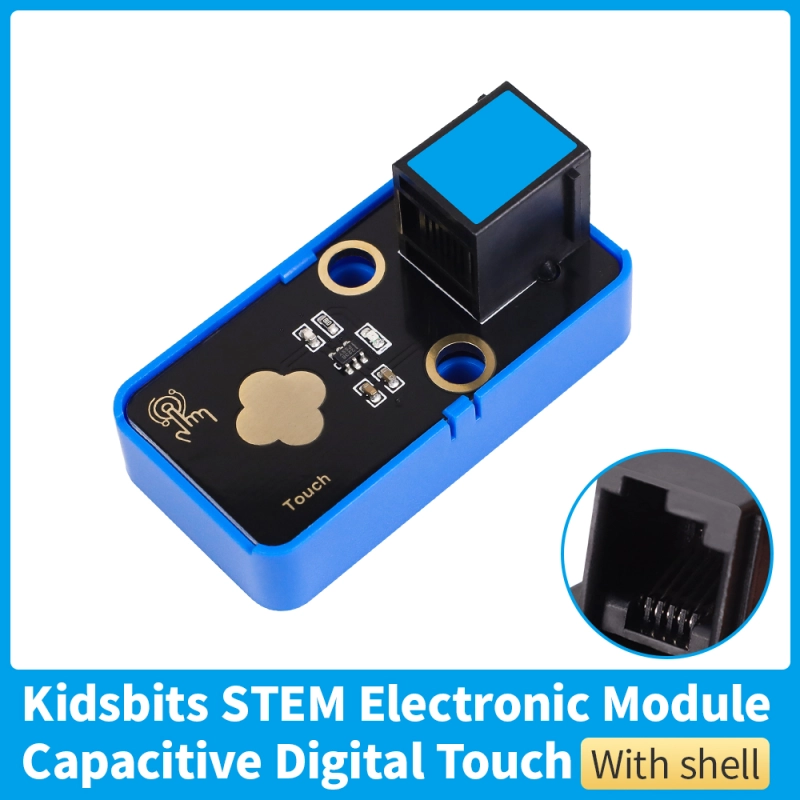 Kidsbits STEM Electronic Building Blocks Capacitive Digital Touch Module Black for Arduino