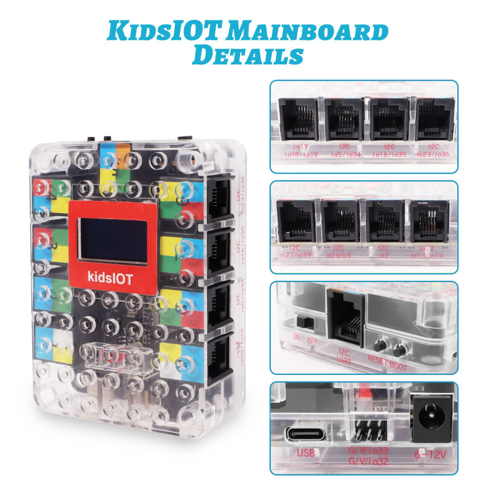 Kidsbits STEM ESP32 IoT Basic Starter Learning Kit Compatible With Lego