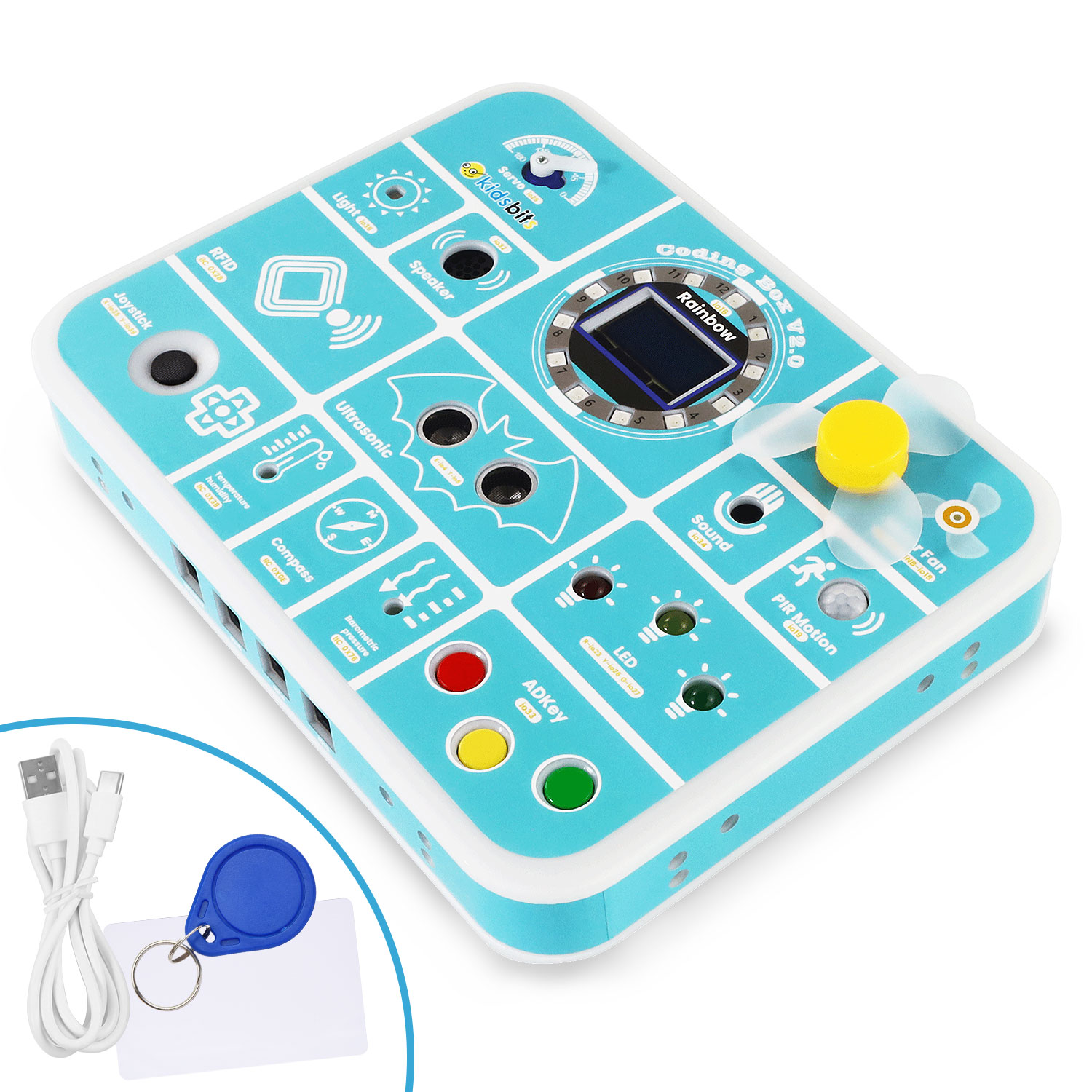 Kidsbits Maker Educational ESP32 Multi-purpose Coding Box Starter Kit ...