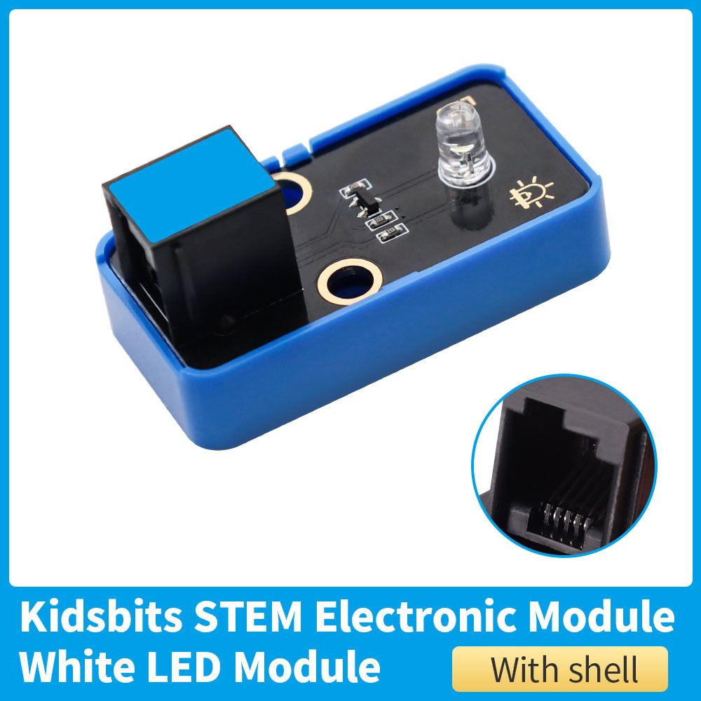 Kidsbits STEM Electronic Module White LED Module Compatible with Lego for Arduino