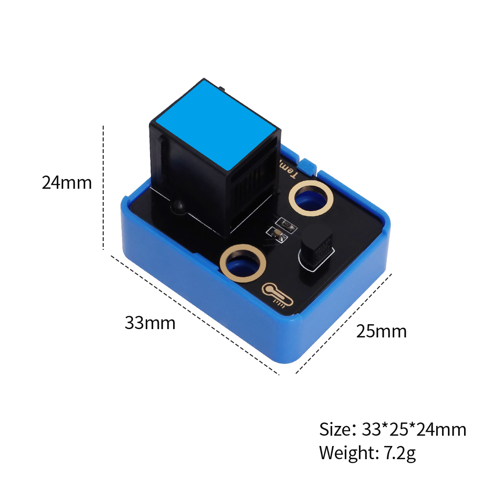 Kidsbits STEM Electronic building blocks DS18B20 Temperature Sensor  Black