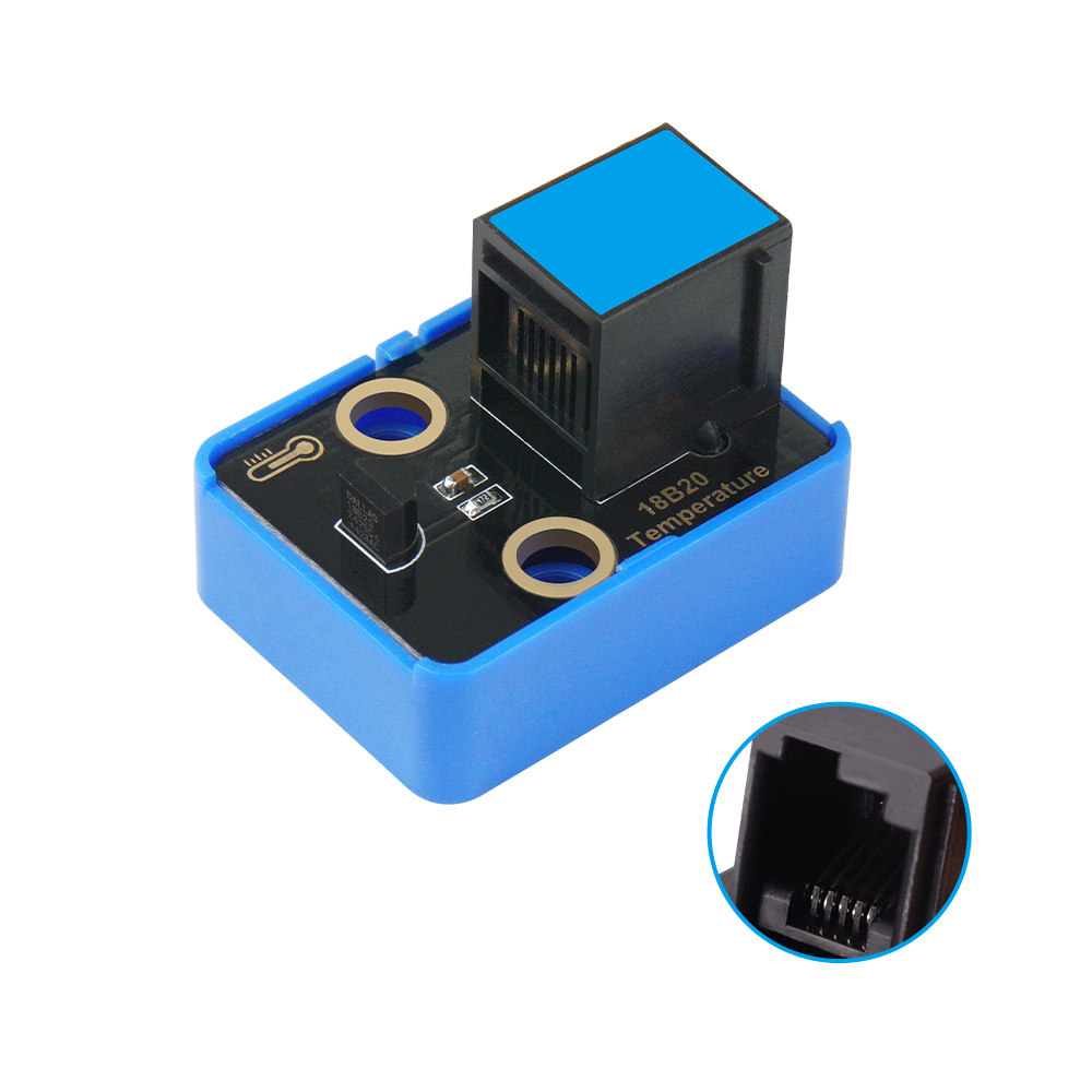 Kidsbits STEM Electronic building blocks DS18B20 Temperature Sensor  Black