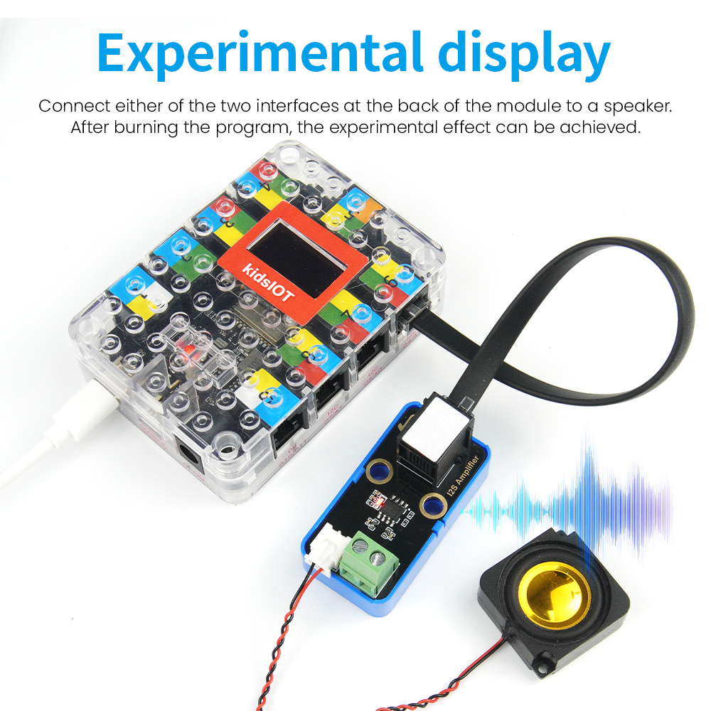 Kidsbits STEM Electronic Module I2S Audio Power Amplifier Module With shell Compatible with LEGO